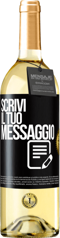 29,95 € | Vino bianco Edizione WHITE Scrivi il tuo messaggio Etichetta Nera. Etichetta personalizzabile Vino giovane Raccogliere 2023 Verdejo
