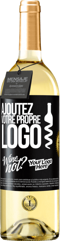 29,95 € Envoi gratuit | Vin blanc Édition WHITE Ajoutez votre propre logo Étiquette Noire. Étiquette personnalisable Vin jeune Récolte 2022 Verdejo