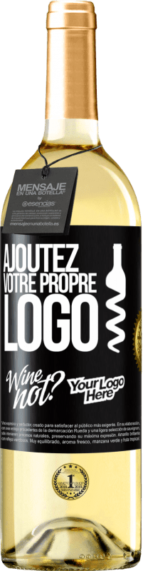 29,95 € | Vin blanc Édition WHITE Ajoutez votre propre logo Étiquette Noire. Étiquette personnalisable Vin jeune Récolte 2024 Verdejo