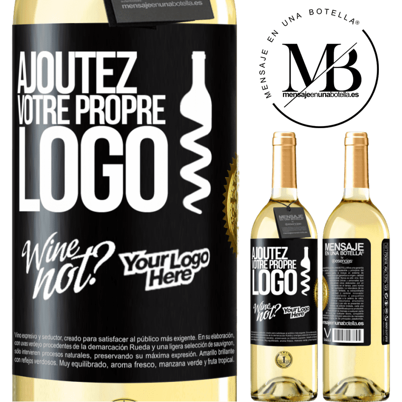 29,95 € Envoi gratuit | Vin blanc Édition WHITE Ajoutez votre propre logo Étiquette Noire. Étiquette personnalisable Vin jeune Récolte 2024 Verdejo