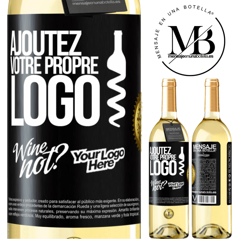 29,95 € Envoi gratuit | Vin blanc Édition WHITE Ajoutez votre propre logo Étiquette Noire. Étiquette personnalisable Vin jeune Récolte 2025 Verdejo