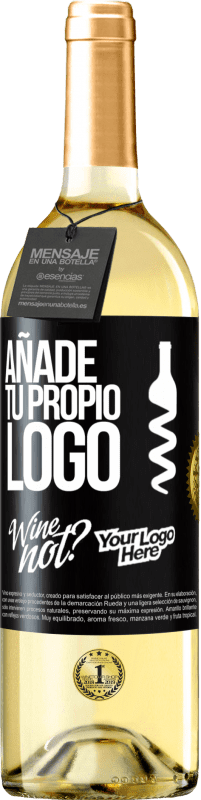 29,95 € | Vino Blanco Edición WHITE Añade tu propio logo Etiqueta Negra. Etiqueta personalizable Vino joven Cosecha 2023 Verdejo