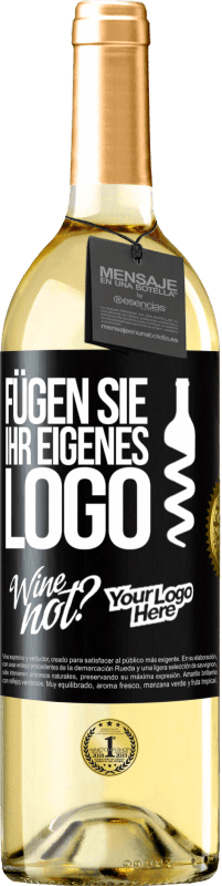 29,95 € | Weißwein WHITE Ausgabe Füge dein eigenes Logo hinzu Schwarzes Etikett. Anpassbares Etikett Junger Wein Ernte 2023 Verdejo