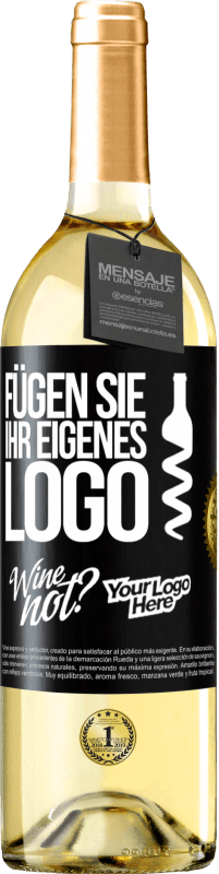 29,95 € | Weißwein WHITE Ausgabe Füge dein eigenes Logo hinzu Schwarzes Etikett. Anpassbares Etikett Junger Wein Ernte 2024 Verdejo