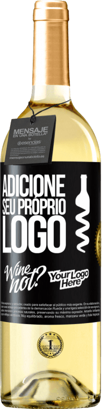 29,95 € | Vinho branco Edição WHITE Adicione seu próprio logo Etiqueta Preta. Etiqueta personalizável Vinho jovem Colheita 2023 Verdejo