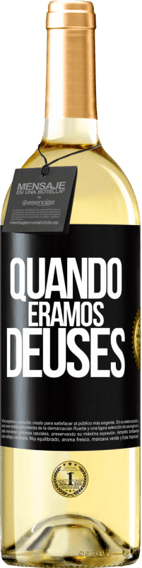 Envio grátis | Vinho branco Edição WHITE Quando éramos deuses Etiqueta Preta. Etiqueta personalizável Vinho jovem Colheita 2023 Verdejo