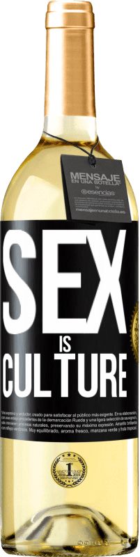 Free Shipping | White Wine WHITE Edition Sex is culture Black Label. Customizable label Young wine Harvest 2023 Verdejo