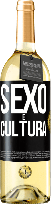 29,95 € | Vinho branco Edição WHITE Sexo é cultura Etiqueta Preta. Etiqueta personalizável Vinho jovem Colheita 2023 Verdejo