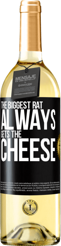 Free Shipping | White Wine WHITE Edition The biggest rat always gets the cheese Black Label. Customizable label Young wine Harvest 2023 Verdejo