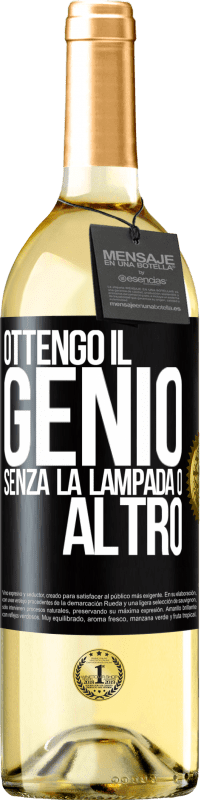 29,95 € | Vino bianco Edizione WHITE Ottengo il genio senza la lampada o altro Etichetta Nera. Etichetta personalizzabile Vino giovane Raccogliere 2023 Verdejo