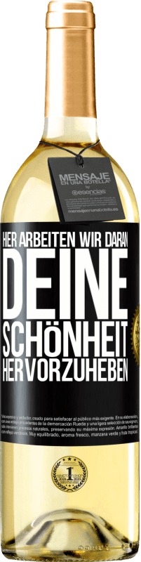 29,95 € | Weißwein WHITE Ausgabe Hier arbeiten wir daran, deine Schönheit hervorzuheben Schwarzes Etikett. Anpassbares Etikett Junger Wein Ernte 2024 Verdejo