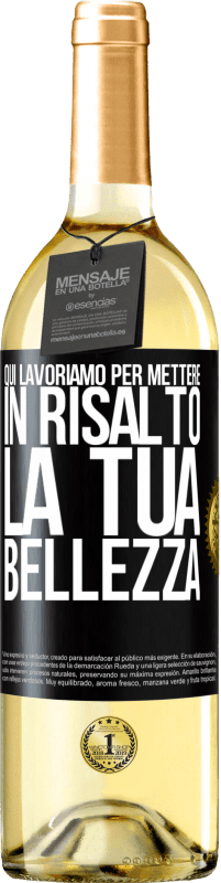 29,95 € | Vino bianco Edizione WHITE Qui lavoriamo per mettere in risalto la tua bellezza Etichetta Nera. Etichetta personalizzabile Vino giovane Raccogliere 2024 Verdejo