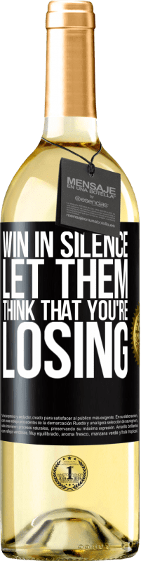 29,95 € | Белое вино Издание WHITE Победа в тишине. Пусть думают, что ты проигрываешь Черная метка. Настраиваемая этикетка Молодое вино Урожай 2023 Verdejo
