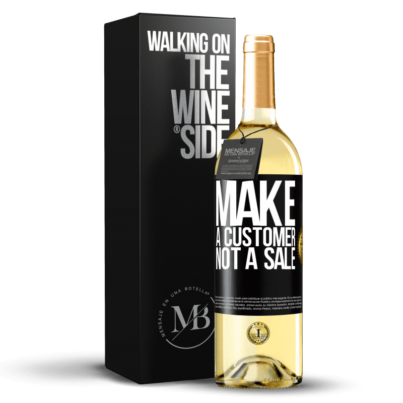 29,95 € Free Shipping | White Wine WHITE Edition Make a customer, not a sale Black Label. Customizable label Young wine Harvest 2023 Verdejo