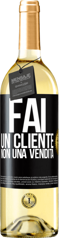 29,95 € Spedizione Gratuita | Vino bianco Edizione WHITE Fai un cliente, non una vendita Etichetta Nera. Etichetta personalizzabile Vino giovane Raccogliere 2025 Verdejo
