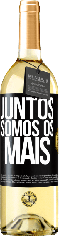 29,95 € | Vinho branco Edição WHITE Juntos somos os mais Etiqueta Preta. Etiqueta personalizável Vinho jovem Colheita 2024 Verdejo