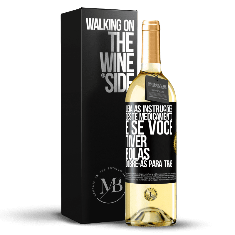 29,95 € Envio grátis | Vinho branco Edição WHITE Leia as instruções deste medicamento e se você tiver bolas, dobre-as para trás Etiqueta Preta. Etiqueta personalizável Vinho jovem Colheita 2025 Verdejo
