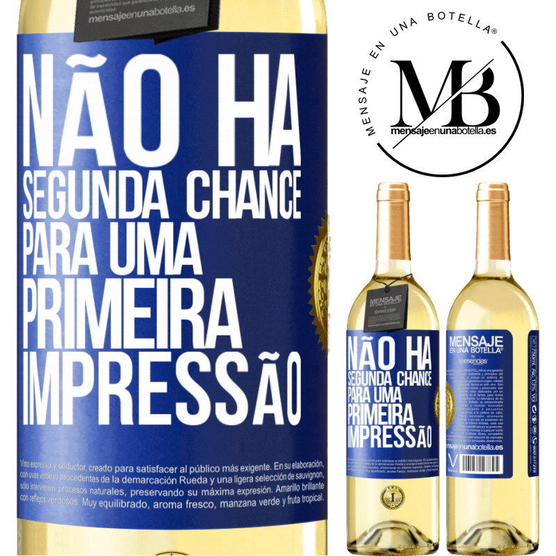 29,95 € Envio grátis | Vinho branco Edição WHITE Não há segunda chance para uma primeira impressão Etiqueta Azul. Etiqueta personalizável Vinho jovem Colheita 2025 Verdejo