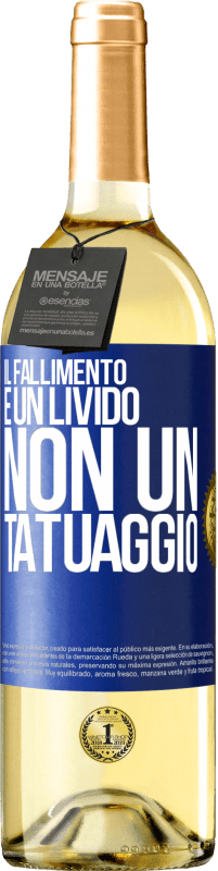 29,95 € | Vino bianco Edizione WHITE Il fallimento è un livido, non un tatuaggio Etichetta Blu. Etichetta personalizzabile Vino giovane Raccogliere 2023 Verdejo