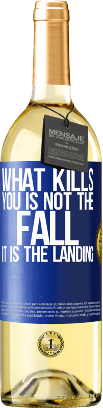 29,95 € | White Wine WHITE Edition What kills you is not the fall, it is the landing Blue Label. Customizable label Young wine Harvest 2024 Verdejo