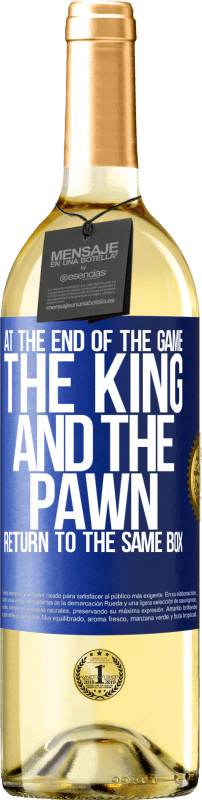 29,95 € | White Wine WHITE Edition At the end of the game, the king and the pawn return to the same box Blue Label. Customizable label Young wine Harvest 2024 Verdejo