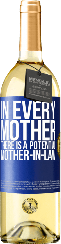 29,95 € | Белое вино Издание WHITE У каждой мамы есть потенциальная свекровь Синяя метка. Настраиваемая этикетка Молодое вино Урожай 2023 Verdejo