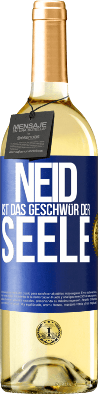 29,95 € | Weißwein WHITE Ausgabe Neid ist das Geschwür der Seele Blaue Markierung. Anpassbares Etikett Junger Wein Ernte 2023 Verdejo