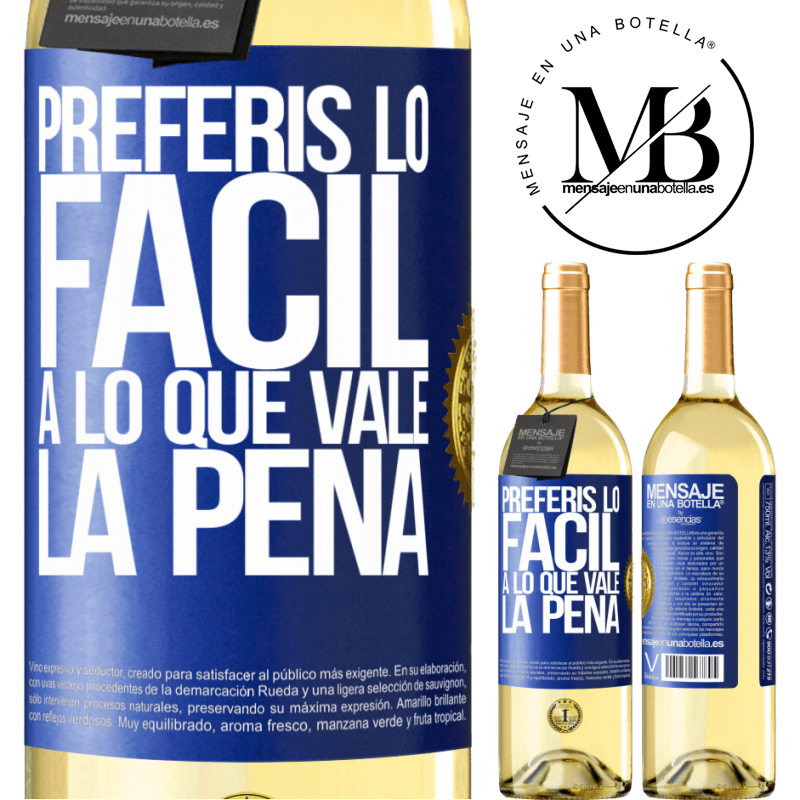 29,95 € Envoi gratuit | Vin blanc Édition WHITE Vous préférez le facile à la valeur Étiquette Bleue. Étiquette personnalisable Vin jeune Récolte 2022 Verdejo