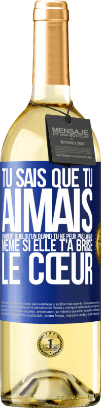 «Tu sais que tu aimais vraiment quelqu'un quand tu ne peux pas la haïr même si elle t'a brisé le cœur» Édition WHITE