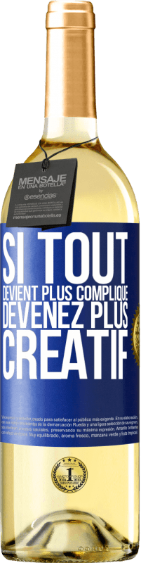 29,95 € | Vin blanc Édition WHITE Si tout devient plus compliqué, devenez plus créatif Étiquette Bleue. Étiquette personnalisable Vin jeune Récolte 2024 Verdejo