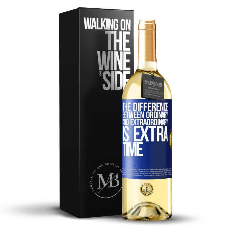 29,95 € Free Shipping | White Wine WHITE Edition The difference between ordinary and extraordinary is EXTRA time Blue Label. Customizable label Young wine Harvest 2024 Verdejo