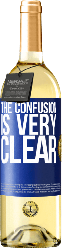 29,95 € | White Wine WHITE Edition The confusion is very clear Blue Label. Customizable label Young wine Harvest 2024 Verdejo