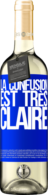 29,95 € Envoi gratuit | Vin blanc Édition WHITE La confusion est très claire Étiquette Bleue. Étiquette personnalisable Vin jeune Récolte 2024 Verdejo