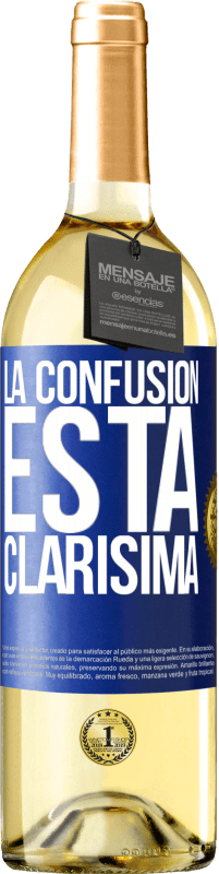 29,95 € | Vino Blanco Edición WHITE La confusión esta clarísima Etiqueta Azul. Etiqueta personalizable Vino joven Cosecha 2024 Verdejo