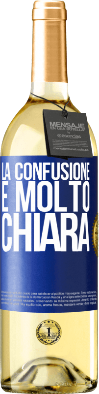 29,95 € | Vino bianco Edizione WHITE La confusione è molto chiara Etichetta Blu. Etichetta personalizzabile Vino giovane Raccogliere 2024 Verdejo