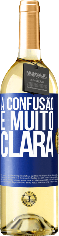 29,95 € | Vinho branco Edição WHITE A confusão é muito clara Etiqueta Azul. Etiqueta personalizável Vinho jovem Colheita 2023 Verdejo