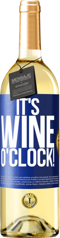 29,95 € | White Wine WHITE Edition It's wine o'clock! Blue Label. Customizable label Young wine Harvest 2025 Verdejo