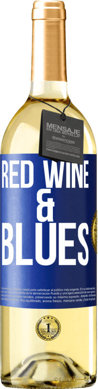 29,95 € | Vinho branco Edição WHITE Red wine & Blues Etiqueta Azul. Etiqueta personalizável Vinho jovem Colheita 2025 Verdejo