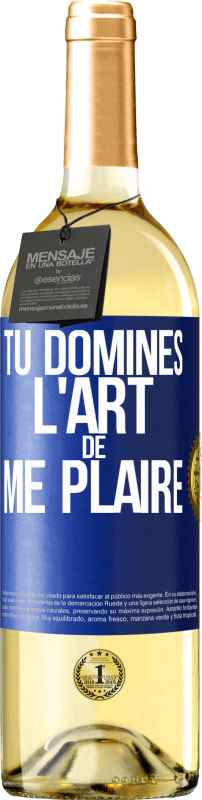 29,95 € | Vin blanc Édition WHITE Tu domines l'art de me plaire Étiquette Bleue. Étiquette personnalisable Vin jeune Récolte 2024 Verdejo