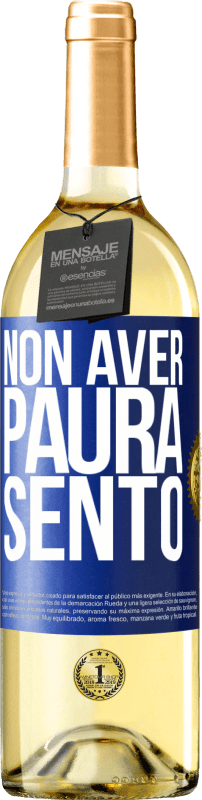 29,95 € | Vino bianco Edizione WHITE Non aver paura Sento Etichetta Blu. Etichetta personalizzabile Vino giovane Raccogliere 2023 Verdejo