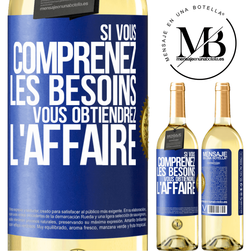 29,95 € Envoi gratuit | Vin blanc Édition WHITE Si vous comprenez les besoins vous obtiendrez l'affaire Étiquette Bleue. Étiquette personnalisable Vin jeune Récolte 2023 Verdejo