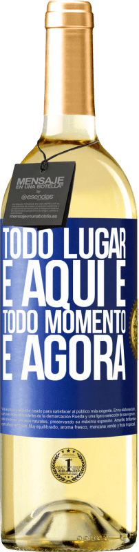 29,95 € | Vinho branco Edição WHITE Todo lugar é aqui e todo momento é agora Etiqueta Azul. Etiqueta personalizável Vinho jovem Colheita 2024 Verdejo