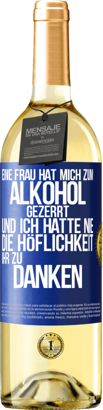 «Eine Frau hat mich zum Alkohol gezerrt .. Und ich hatte nie die Höflichkeit, ihr zu danken» WHITE Ausgabe