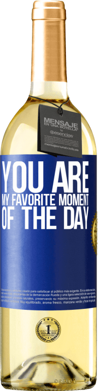 29,95 € Бесплатная доставка | Белое вино Издание WHITE Ты мой любимый момент дня Синяя метка. Настраиваемая этикетка Молодое вино Урожай 2023 Verdejo