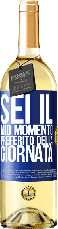 29,95 € Spedizione Gratuita | Vino bianco Edizione WHITE Sei il mio momento preferito della giornata Etichetta Blu. Etichetta personalizzabile Vino giovane Raccogliere 2025 Verdejo