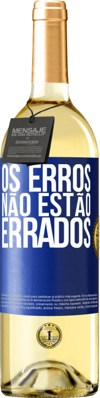 29,95 € | Vinho branco Edição WHITE Os erros não estão errados Etiqueta Azul. Etiqueta personalizável Vinho jovem Colheita 2024 Verdejo