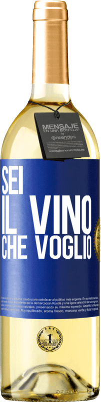 29,95 € | Vino bianco Edizione WHITE Sei il vino che voglio Etichetta Blu. Etichetta personalizzabile Vino giovane Raccogliere 2023 Verdejo