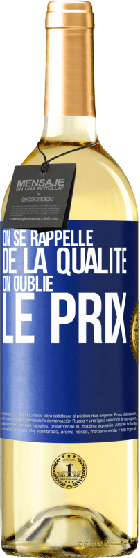 29,95 € | Vin blanc Édition WHITE On se rappelle de la qualité, on oublie le prix Étiquette Bleue. Étiquette personnalisable Vin jeune Récolte 2024 Verdejo