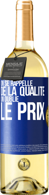 29,95 € Envoi gratuit | Vin blanc Édition WHITE On se rappelle de la qualité, on oublie le prix Étiquette Bleue. Étiquette personnalisable Vin jeune Récolte 2025 Verdejo