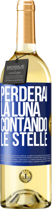 29,95 € | Vino bianco Edizione WHITE Perderai la luna contando le stelle Etichetta Blu. Etichetta personalizzabile Vino giovane Raccogliere 2024 Verdejo